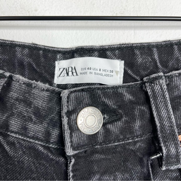 ZARA Women's Black High Waist Mom Fit Jeans Size 8 Art 8197 / 031 / 800 NWT - Picture 8 of 13